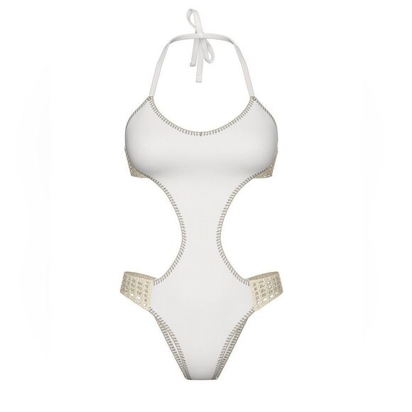 NWOT Victoria's Secret Archives Crochet Scuba Cheeky Monokini One-Piece Swimsuit - Picture 3 of 5